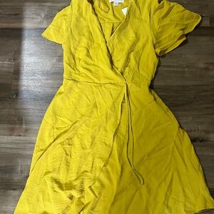 Yellow Wrap Dress
